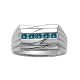 0.5 Carat Blue Diamond Designer Channel Set Mens Man Wedding Ring 14K Gold