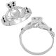 0.1 Carat Black Diamond Heart With Love Design Mens Novelty Ring 14K Gold