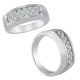 0.5 Carat G-H Diamond Designer Channel Men's Wedding Band Ring 14K Gold