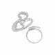 G-H Diamond Fancy Double Heart Design Bridal Ring 14K Gold