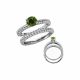 Green Diamond Designer Etoil Anniversary Ring Band 14K Gold