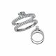 G-H Diamond Designer Etoil Fancy Solitaire Ring Band 14K Gold