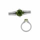 Green Diamond Antique Bezel Bubble Design Wedding Ring 14k Gold