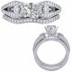 G-H Real Diamond Eye Design Infinity Wedding Ring Band 14 K Gold