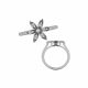 G-H Diamond Flower Star Design Classy Wedding Ring 14K Gold
