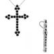 Black Diamond Antique Cross Religion Pendant 18