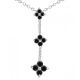 Black Diamond Fancy Journey Pendant Necklace 18