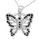 Black Diamond Designer Butterfly Pendant 18