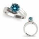 Blue Diamond Precious Twisted Marriage Promise Ring 14K Gold