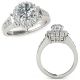 G-H Real Diamond Fancy Basket Halo Engagement Bridal Ring Band 14K Gold