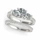 G-H Diamond Filigree Cluster Design Ladies Ring Band 14K Gold