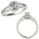 G-H Real Diamond Split Shank Halo Promise Bridal Ring Band 14K Gold 