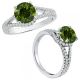 Green Real Diamond Fancy Solitaire Promise Anniversary Ring 14K Gold