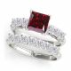 Red Diamond Beautiful Solitaire Marriage Ladies Ring 14K Gold