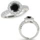 1.75 Carat Black Real Diamond Fancy Solitaire Engagement Wedding Ring 14K Gold