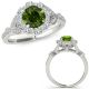Fancy Round Halo Engagement Bridal Ring
