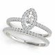 G-H Diamond Simple Marquise Anniversary Ring Band 14K Gold