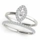 G-H Diamond  Lovely Marquise Halo Wedding Ring Band 14K Gold