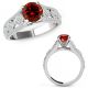 Red-SI3-I1 Diamond Lovely Fancy Promise Bridal Ring Band 14K Gold