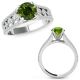 Green-SI3-I1 Real Diamond Fancy Twist Design Engagement Bridal Band 14K Gold