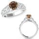 Chocolate Diamond Twisted Design Anniversary Bridal Ring Band 14K Gold