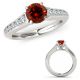 Red Real Diamond Beautiful Solitaire Anniversary Ladies Ring 14K Gold