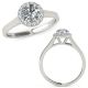 G-H Real Diamond Classy Round Solitaire Halo Engagement Ring Band 14K Gold