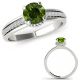 0.9 Carat Real Green Diamond Beautiful Designer Anniversary Promise Ring 14K Gold