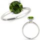 1 Carat Real Green Diamond Beautiful Solitaire Anniversary Ring Band 14K Gold