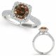 1.25 Carat Champagne Diamond Designer Multirow Anniversary Bridal Ring 14K Gold