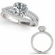1.25 Carat G-H Diamond Fancy Swirl Split Shank Wedding Ring 14K Gold