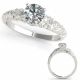 0.5 Carat G-H Real Diamond Classic Simple Round Engagement Ring 14K Gold
