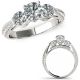 G-H Diamond Three Stone Beautiful Bridal Ring Band 14K Gold