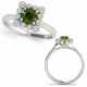 1.5 Carat Green Diamond Solitaire Halo Beautiful Wedding Ring Band 14K Gold