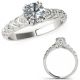 1 Carat G-H Real Diamond Cluster Double Prong Wedding Ring Etoil Band 14K Gold