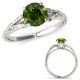 Green Real Diamond Lovely Classy Filigree Designer Ring Band 14K Gold