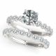 1.5 Carat G-H Diamond Beautiful Single Prong Engagement Ring 14K Gold