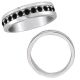 0.75 Carat Black Diamond Designer Channel Men's Man Wedding Ring 14K Gold