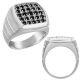 1.5 Carat Black Diamond Unique Style For Men Engagement Ring Band 14K Gold