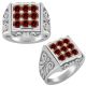 2.25 Carat Red Diamond Cluster Design Mens Engagement Ring Band 14K Gold
