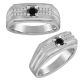 0.45 Carat Black Diamond Beautiful Classy Desing Wedding Mens Ring 14K Gold