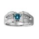 0.5 Carat Blue Diamond Stunning Mens Two-Tone Wedding Marriage Ring 14K Gold