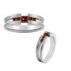 0.85 Carat Champagne Diamond Princess Designer Engagement Ring Band 14K Gold
