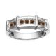 0.5 Carat Champagne Diamond Brilliant Two-Tone Wedding Engagement Ring 14K Gold