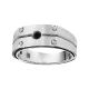 0.1 Carat Black Diamond Prong Designe For Mens Engagement Ring Band 14K Gold
