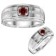 0.55 Carat Red Diamond Unique Designer Mens Engagement Ring 14K Gold