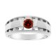 0.5 Carat Red Diamond Solitaire Design Classy Mens Engagement Band 14K Gold