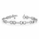 White Diamond Infinity Fine Design 7 Inch Bracelet 14K Gold