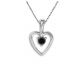 Black AAA Diamond Heart Necklace Chain 14K Gold