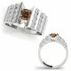 1.25 Carat Champagne Diamond Marriage Simple Channel Set Ladies Ring 14K Gold